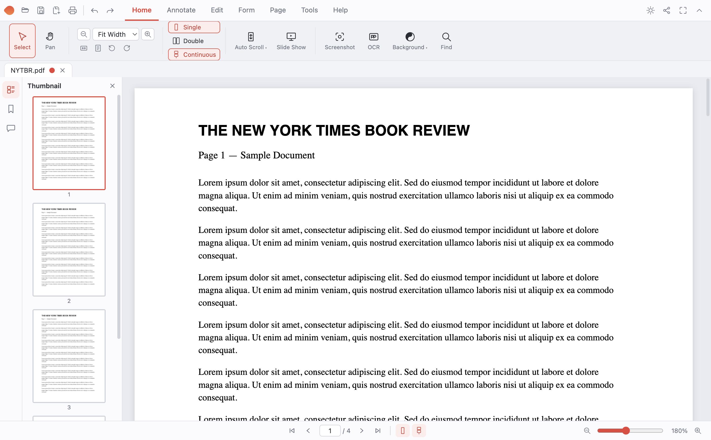 Author Services PDF editing a document